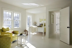 White walls in the living room photo