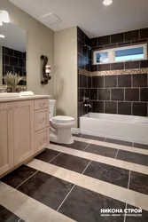 Bathroom Design With Dark Floor
