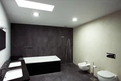 Qaranlıq mərtəbə ilə vanna otağı dizaynı