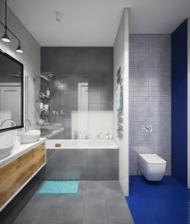 Bathroom and toilet design with partition photo