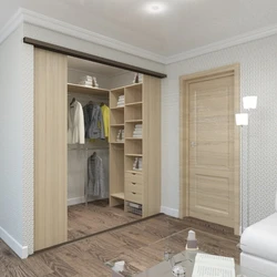 Wardrobe closet in the hallway photo