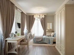Curtain design for a bright bedroom