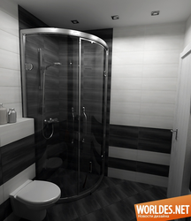 Bathroom Design With Shower Black And White