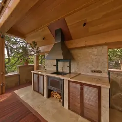 Photo of the summer kitchen inside