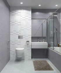 Bathroom interior with gray floor