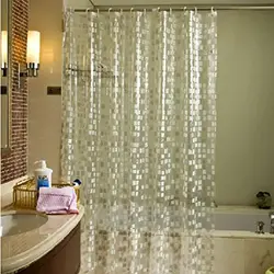 Curtain in the bathroom interior