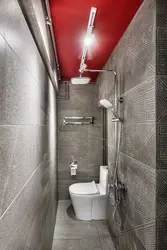 Narrow toilet design photo in the apartment