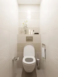 Narrow toilet design photo in the apartment