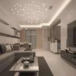 Потолок в гостиной дизайн 2023