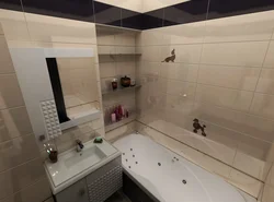 Doqquz mərtəbəli bina fotoşəkilində vanna otağı dizaynı