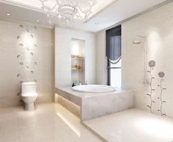 Bathroom design in soothing colors