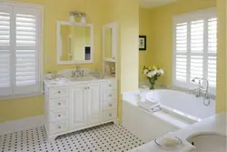 Bathtub white yellow design
