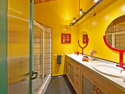 Bathtub white yellow design