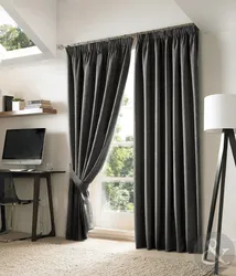 Blackout Curtains In The Bedroom Interior Photo