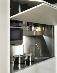 Kitchen with closed cabinets photo