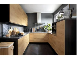 Kitchen with closed cabinets photo