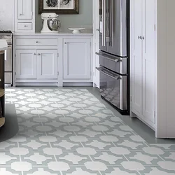 Linoleum under tiles in the interior photo kitchen