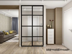 Wardrobe in the hallway with a mirror photo