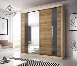 Wardrobe in the hallway with a mirror photo