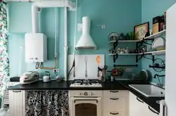 Kitchen design with boilers and pipes