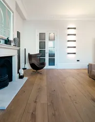 Living room interior with wooden floor