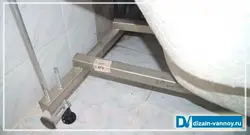 Mounting a bathtub to the wall photo