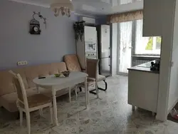 The kitchen has been moved to the living room photo
