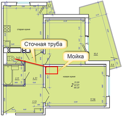 Ошхона шудааст, ки ба акс ҳуҷраи зиндагӣ кӯчонида