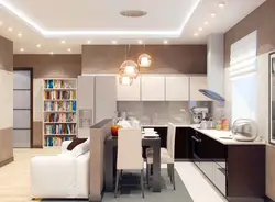 Design of built-in kitchen living room