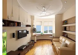 Apartment design room with bay window
