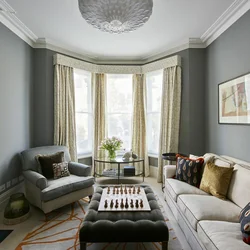 Apartment design room with bay window