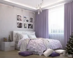 Photo Of Lilac Gray Bedroom