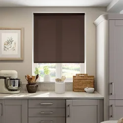 Blinds in the kitchen photo in the apartment