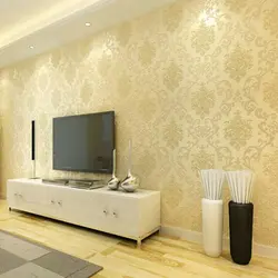 Wallpaper for the living room in the apartment, plain photos