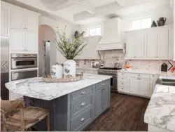 Marble kitchen interior