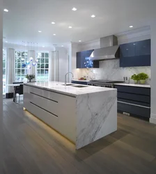 Marble kitchen interior