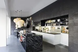 Marble kitchen interior