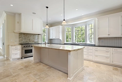 Marble kitchen interior