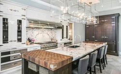 Marble kitchen interior