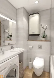 Bathroom design with shower and bathtub 9 sq.m.