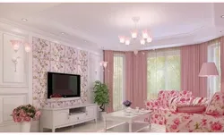 Интерьер Гостиной Фото Розовый Цвет