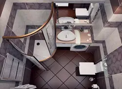 Corner bathroom for a small bathroom and washing design