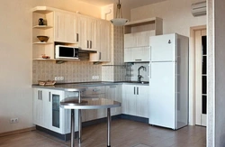 How to place a refrigerator in a small kitchen with your own photos