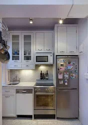 How to place a refrigerator in a small kitchen with your own photos