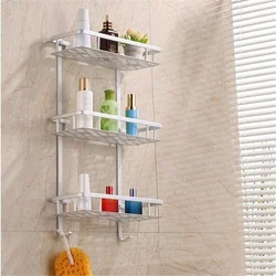 Wall shelves in the bathroom photo