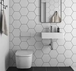 Hexagon tile bath design