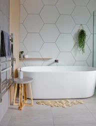 Hexagon tile bath design