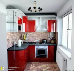 Дизайн Кухни Хрущевки Красный