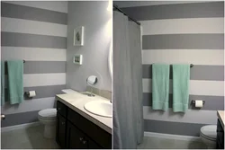 Bathroom design with painted walls