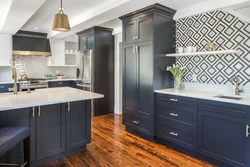 Kitchen gray blue design photo